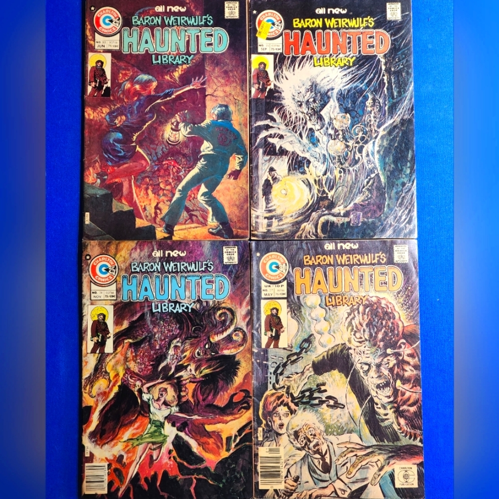 Baron Weirwulf's Haunted Library Vol 22, 23, 24, & 27 Charlton Comics 1975-1976